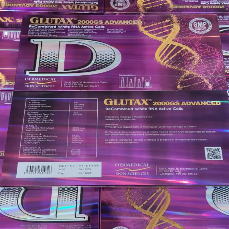Glutax 2000GS Advanced Skin Whitening Injection – 10 Sessions | Fast Results - Image 1